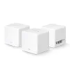 Cod. 100 Sistema Wi-Fi 5 Mesh AC1300 MERCUSYS Halo H30G (3-Pack) / 1,3 Gbps / T&eacute;c.MU-MIMO &amp; Beamforming / P. Gigabit x2 / Control y confi. con APP / Conecta hasta 100 dispositivos / cubre hasta 320m&sup2; - 2