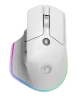 Cod. GM:200 Mouse Ergonómico MARVO G803W WH / Dual Inalámbrico 2.4G + Bluetooth / 4000DPI / Iluminación RGB / 6 botones + doble rueda de desplazamiento / batería 500mAh / blanco - 1