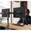 Cod. 1131 Soporte de Escritorio P/ 2*Monitores 13" a 27" M052 / 8kg (18lbs) x brazo / Giro 180&deg; y rotacion de 360&deg; / Ajustable en mesa, abrazadera tipo C / black - 4