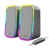 Cod. 246 Parlantes Gaming MARVO Havoc 20 Grey (SG-285) Estéreo 6W (2*3W) / Efectos LED RGB / Control de vol. / Jack 3.5 (Audio) + USB(Power) - 3