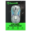 Cod. GM:233  Mouse MARVO M808W / Transparente / Dual Inalámbrico 2.4G + Bluetooth 5.1 / 1600DPI / Silencioso / Iluminación 7 colores / 4 botones / batería 400mAh - 7