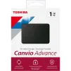 Cod. X:545 Disco Duro Externo TOSHIBA Canvio Advance 1TB - Negro / 2.5" / USB 3.2 Gen1 / Software de copia de seguridad autom&aacute;tica / Protecci&oacute;n con contrase&ntilde;a - 8