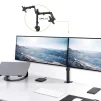Cod. 170 Soporte de Escritorio para 2 monitores KLIPXTREME KPM-310 de 13 a 32" / rotaci&oacute;n de 360&deg; / Inclinaci&oacute;n de movimiento completo 90&deg;&nbsp;/ Ajustable en mesa / Compatible VESA: 75x75 y 100x100 / black - 2
