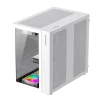 Cod. 376 Kit GAMEMAX Case Infinity White / lateral y frontal vidrio templado / doble c&aacute;mara / USB Tipo-C + USB 3.0, HD audio / sin fuente / Blanco / Incluye P/Armar 4*fans ARGB 120mm + Controlador RGB AURA Sync + CR - 5