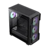 Cod. 289 Case Gaming GAMEMAX Siege BK / E-ATX /lateral y vidrio templado / frontal malla / 1*USB3.0 + 2*USB2.0 / HD audio / Incluye: 4*ventiladores 12mm. ARGB - 5