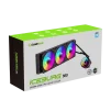 Cod. B:158 Sistema de Enfriamiento Líquido GAMEMAX ICEBURG 360 Infinity / FAN 3*120MM PWM / Sincronización ARGB AURA Sync / Conector 5V, 3 pines / 12V 4 pines / Compatible Intel LGA 1700 / AMD AM5 / ARGB - 9