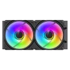 Cod. B:157  Sistema de Enfriamiento Líquido GAMEMAX ICEBURG 240 Infinity / FAN 2*120MM PWM / Sincronización ARGB AURA Sync / Conector 5V, 3 pines / 12V 4 pines / Compatible; Intel LGA 1851/1700 y AMD AM5 / ARGB - 2
