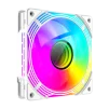 Cod. V:282 Kit Ventiladores PC GAMEMAX KF300R WH / 3*FAN120mm aspa invertida / Luces ARGB / AURA 3 pin 5V, PWM 4 pines Smart control - 6