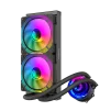 Cod. B:155  Enfriamiento Líquido CPU GAMEMAX IceChill 240V Bomba y ventiladores RGB y PWM direccionables 240mm AIO TDP 250W / compatible: Intel 13va Gen. 1700/1200/2066/2011-3/2011/1156/1155/1151/1150, AMD AM5/AM4/AM3+/AM3/AM2+/FM2 - 4