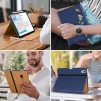 Cod. E:145 Estuche DTTO P/ iPad (A16) 11&ordf; Gen. 11" (2025) &amp; iPad 10&ordf; Gen. 10.9"(2022) / Funda de Soporte Tipo Folio de Cuero Premium para Negocios / Con porta L&aacute;piz / B-Azul Marino - 7