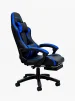 Cod. 1204 Silla Gamer Potenzza Black/Blue / Almohada cabeza y zona lumbar / reclinable 120&ordm; / Rotaci&oacute;n 360&deg; / Reposapi&eacute;s retr&aacute;ctil - 2
