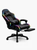 Cod. 1178 Silla Gamer Potenzza RGB Black / Iluminaci&oacute;n RGB / Almohada cabeza y zona lumbar / reclinable 120&ordm; / Rotaci&oacute;n 360&deg; / Reposapi&eacute;s retr&aacute;ctil - 3