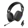 Cod. M:094 Headphone Inal&aacute;mbricos MARVO Pulz 70W (HG9086W BK) / Trimodal: 2.4G(USB-A, USB-C) + Bluetooth&reg; 5.3 + Cableado / Luces RGB / Mic. omnidireccional extra&iacute;ble / Bat.: 800mAh / Compatible: PC, Android, Mac OS,IOS,PS4,PS5,XBOX ONE - 1