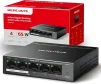 Cod. 120 Switch PoE+ Gigabit MERCUSYS MS105GP / 5 puertos 10/100/1000Mbps (4*POE+ 65W) hasta 250 m / Plug and Play / met&aacute;lico - 1