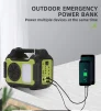 Cod. 224  Banco de Energía GDPLUS Bat. 48 Wh (13.000 mAh) + 1*Panel Solar + 4*Bombillas LED + 1*Cable cargador 5en1 / puertos: 2*USB-A, 5*DC / Función: Linterna LED, mp3, Radio FM, USB / Peso. 2 lbs - 6