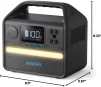 Cod. 207 Estación de energía portátil ANKER Solix 521, batería LiFePO4 de 256 Wh / 300 W (pico 600 W) / 2* tomas CA, 2*USB-A IQ, 1*USB-C PD 60 / carga rápida 1.5hr 80% / luz LED / Peso 8.2 lbs - 9