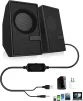 Cod. 251 Parlante PC Mini D7 Multimedia / USB(Power) + Jack 3.5MM(Audio) / control de volumen / 2*3W RMS - 2