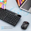 Cod. M:231 Kit Marvo Wireless KC411W, Teclado + Mouse óptico 1600DPI, 6 botones / 2.4GHz / Silencioso / Ergonómico / Soporte P/Móvil o tablet / Español - 6