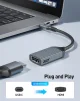 Cod. 177 Adaptador de Video ACER ODK410 de USB Tipo-C (macho) a HDMI (hembra) 4K@60Hz / Thunderbolt 3/4 a HDMI / Carcasa de aluminio - 5