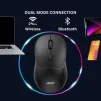 Cod. 296 Mouse Inal&aacute;mbrico ACER OMR268 BK / Dual (2.4G &amp; Bluetooth&reg; 5.2) / 1600 DPI / 4 botones / Dise&ntilde;o Ergon&oacute;mico / Bat. Recargable (500mAh) - 2