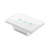 Cod. I:890 Interruptor de pared Smart Dual (WIFI + Bluetooth) DS-121JL / 3 botones táctiles / No requiere Neutro / Control por APP Smart Life o Tuya / compatible con Alexa, Google Home / Dim.: 118*72*5mm / Blanco - 3