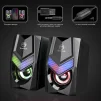 Cod. 111 Parlantes Stereo 2.0 Gaming P/PC MARVO Havoc 10 (SG-118) / Luz Led efecto RGB Raibow / USB (Power) + Jack 3.5MM (Audio) / 6W(2*3W) - 4