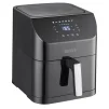 Cod. 1076 Freidora de aire MARVO HAF-128 / 8.0 Litros / 80°C A 200°C / Ban. antiadherente / 1700W / Pantalla LED y controles táctil ( 7 prog. Pre-Instalada) Alarma y Apag. Auto. - 2