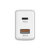Cod. 164 Cargador de pared Genius PD-20AC 20W (Carga r&aacute;pida) / dual 2*puertos 3.0 CC 5 V/3 A (1*puerto USB-A + 1*puerto USB-C) / blanco - 2