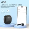 Cod. 131 ud&iacute;fonos AOC ACT2521BK TWS / Bluetooth&reg; 5.4 / Touch Intelligent / Estilo abierto, sin almohadilla / Bat. 200mAh, USB-C - 2