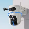 Cod. 389 Cámara Smart P/exterior EZVIZ H9c (R105) Dual 3K &amp; 3K 360° / Vista Nocturna Color 40 m / 2*modos patrulla / Detección humana/vehículo IA / Co-detección Segimiento automát. / Defensa activa (sirena + luz estroboscópica) / Audio bidireccional / Sop - 5