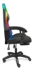 Cod. 1206 Silla Gamer Potenzza RGB Black/Grey / Iluminaci&oacute;n RGB / Almohada cabeza y zona lumbar / reclinable 120&ordm; / Rotaci&oacute;n 360&deg; / Reposapi&eacute;s retr&aacute;ctil - 3