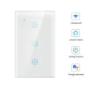 Cod. I:890 Interruptor de pared Smart Dual (WIFI + Bluetooth) DS-121JL / 3 botones táctiles / No requiere Neutro / Control por APP Smart Life o Tuya / compatible con Alexa, Google Home / Dim.: 118*72*5mm / Blanco - 9