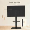 Cod. 1158 Soporte de piso para TV FSH12-D (PCT03) / 32"- 70" Max. 40Kg. (88lbs) / Base de Vidrio Templado / Ajustable Altura, Giratorio / hasta 600x400mm (Vesa) / negro - 6