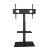 Cod. 1158 Soporte de piso para TV FSH12-D (PCT03) / 32"- 70" Max. 40Kg. (88lbs) / Base de Vidrio Templado / Ajustable Altura, Giratorio / hasta 600x400mm (Vesa) / negro - 1