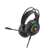 Cod. 090 Headphone Stereo MARVO H8325 Negro / Micrófono omnidireccional / RGB estática / 1*jack 3.5mm + adaptador 2*jack (Compatible: PS4/PS5/XBOX ONE/PC/Móvil), USB(iluminación) / Cable 2.0 m - 1