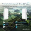 Cod. 155  Kit Radioenlaces Wi-Fi P/Exterior (5 km) HIKVISION DS-3WF02-5AC/D / 5 GHz; 867Mbps / MIMO 2*2, 12dBi  / Entrada-salida PoE estándar / Emparejamiento automático / Control: Web y APP Hik-Partner Pro / IP55 - 8
