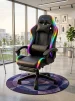 Cod. 1178 Silla Gamer Potenzza RGB Black / Iluminaci&oacute;n RGB / Almohada cabeza y zona lumbar / reclinable 120&ordm; / Rotaci&oacute;n 360&deg; / Reposapi&eacute;s retr&aacute;ctil - 5