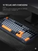 Cod. 286 Teclado Marvo Soldat S50B (K638B) / Silencioso / Retroiluminado vibrante mixtos / FN Multimedia / anti-ghosting 19 teclas / 98 teclas Espa&ntilde;ol - 3