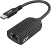 Cod. 175  Adaptador de Red ACER ODK440 / USB-C a Ethernet Gigabit / compatible con Thunderbolt 3/4 a RJ45 / Plug and Play / Carcasa de aluminio - black - 1