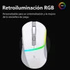 Cod. 299 Mouse Gaming ACER NITRO OMR246 / Tri-modo Wireless (2.4G &amp; BT 5.0) + cable / 7200 DPI / RGB din&aacute;mico / 6 botones / Dise&ntilde;o Ergon&oacute;mico /8 ultraligero (73g) / Bat. 500mAh - 7