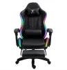 Cod. 1174 Silla Gamer ENV ThroneX Black / Iluminaci&oacute;n RGB + Altavoces / Almohada cabeza y zona lumbar / Rotaci&oacute;n 360&deg; / &nbsp;Reposapi&eacute;s retr&aacute;ctil - 2