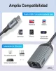 Cod. 176 Adaptador de Red ACER ODK440 / USB-C a Ethernet Gigabit / compatible con Thunderbolt 3/4 a RJ45 / Plug and Play / Carcasa de aluminio - 4