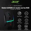 Cod. 299 Mouse Gaming ACER NITRO OMR246 / Tri-modo Wireless (2.4G &amp; BT 5.0) + cable / 7200 DPI / RGB din&aacute;mico / 6 botones / Dise&ntilde;o Ergon&oacute;mico /8 ultraligero (73g) / Bat. 500mAh - 2