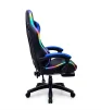 Cod. 1179 Silla Gamer Potenzza RGB Black/Blue / Iluminaci&oacute;n RGB / Almohada cabeza y zona lumbar / reclinable 120&ordm; / Rotaci&oacute;n 360&deg; / Reposapi&eacute;s retr&aacute;ctil - 4