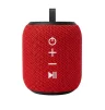 Cod. 257 Parlante Bluetooth 5.0 HS-099C / Sonido 360&deg; / 5W / LED-RGB / Radio FM / Lector USB y MicroSD / Bat. Recargable 1200mAh - Rojo - 4