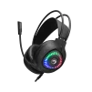 Cod. 090 Headphone Stereo MARVO H8325 Negro / Micrófono omnidireccional / RGB estática / 1*jack 3.5mm + adaptador 2*jack (Compatible: PS4/PS5/XBOX ONE/PC/Móvil), USB(iluminación) / Cable 2.0 m - 5