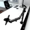 Cod. 170 Soporte de Escritorio para 2 monitores KLIPXTREME KPM-310 de 13 a 32" / rotaci&oacute;n de 360&deg; / Inclinaci&oacute;n de movimiento completo 90&deg;&nbsp;/ Ajustable en mesa / Compatible VESA: 75x75 y 100x100 / black - 10