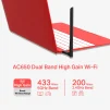 Cod. 369  Adatador Wi-Fi USB MERCUSYS MU6H / AC650 Dual Band&nbsp;(2,4GHz 200Mbps y 5GHz 433Mbps) / 1*antena de alta ganancia giro 180&deg; de 5dBi - 3