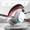 Cod. K:100 Headphone Monka Echo HG9069W Wireless 2.4G &amp; Bluetooth 5, Cableado AUX3.5mm / Iluminación RGB (estatica) / Micrófono omnidireccional extraíble /  Batería: 1000mAh / Compatible: PC, Android, Mac OS,IOS,PS4,PS5,XBOX ONE - 5