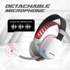 Cod. K:100 Headphone Monka Echo HG9069W Wireless 2.4G &amp; Bluetooth 5, Cableado AUX3.5mm / Iluminación RGB (estatica) / Micrófono omnidireccional extraíble /  Batería: 1000mAh / Compatible: PC, Android, Mac OS,IOS,PS4,PS5,XBOX ONE - 8